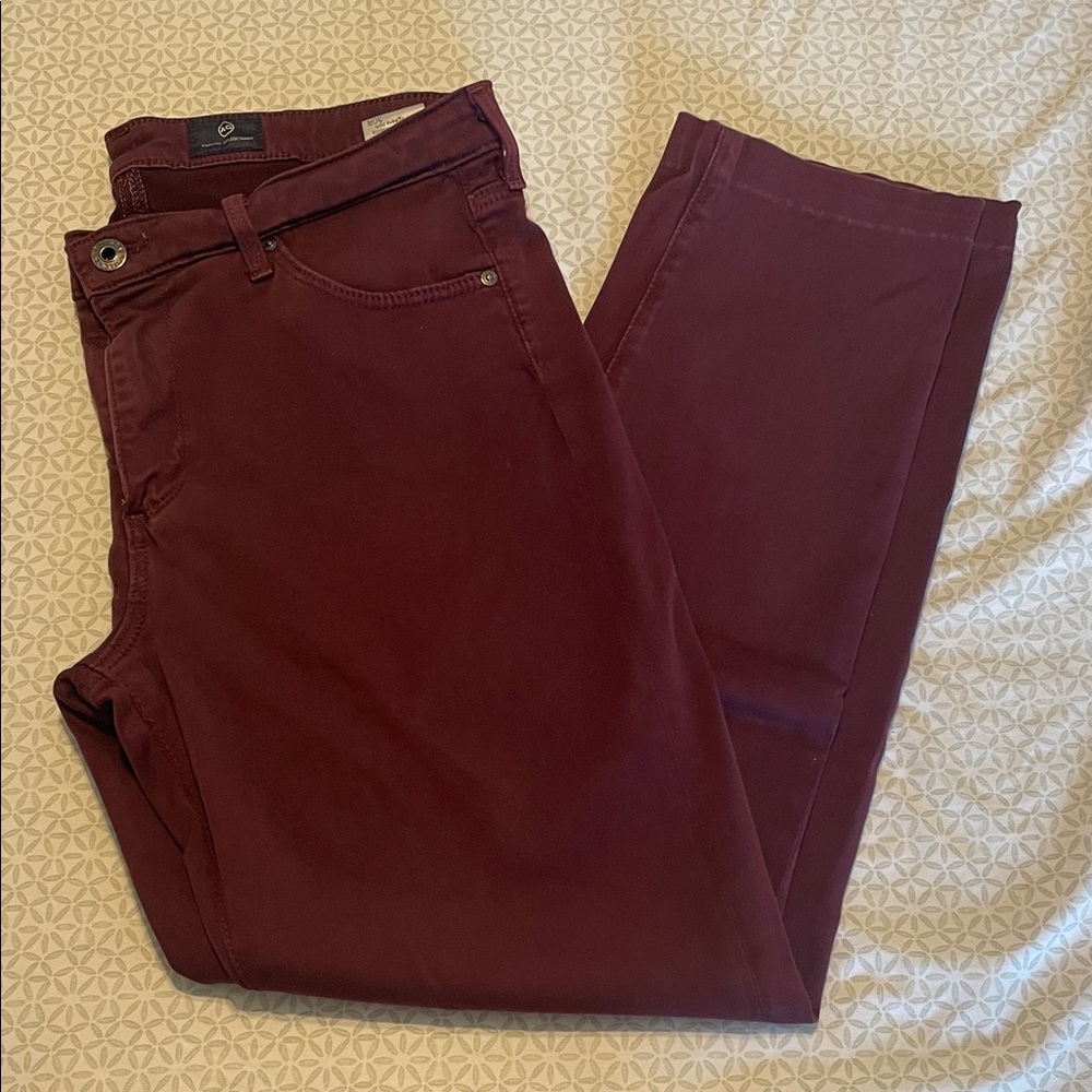 AG Adriano Goldschmied Women's Jeans in Burgundy